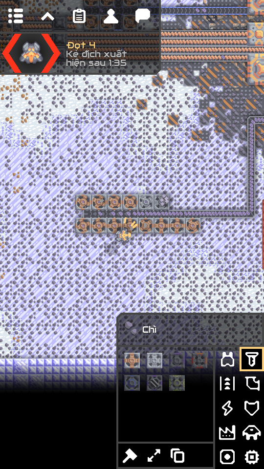 Mindustry v6 kamp&aacute;ny-szektor. &copy; Anuken / Anuken Studio, GPLv3